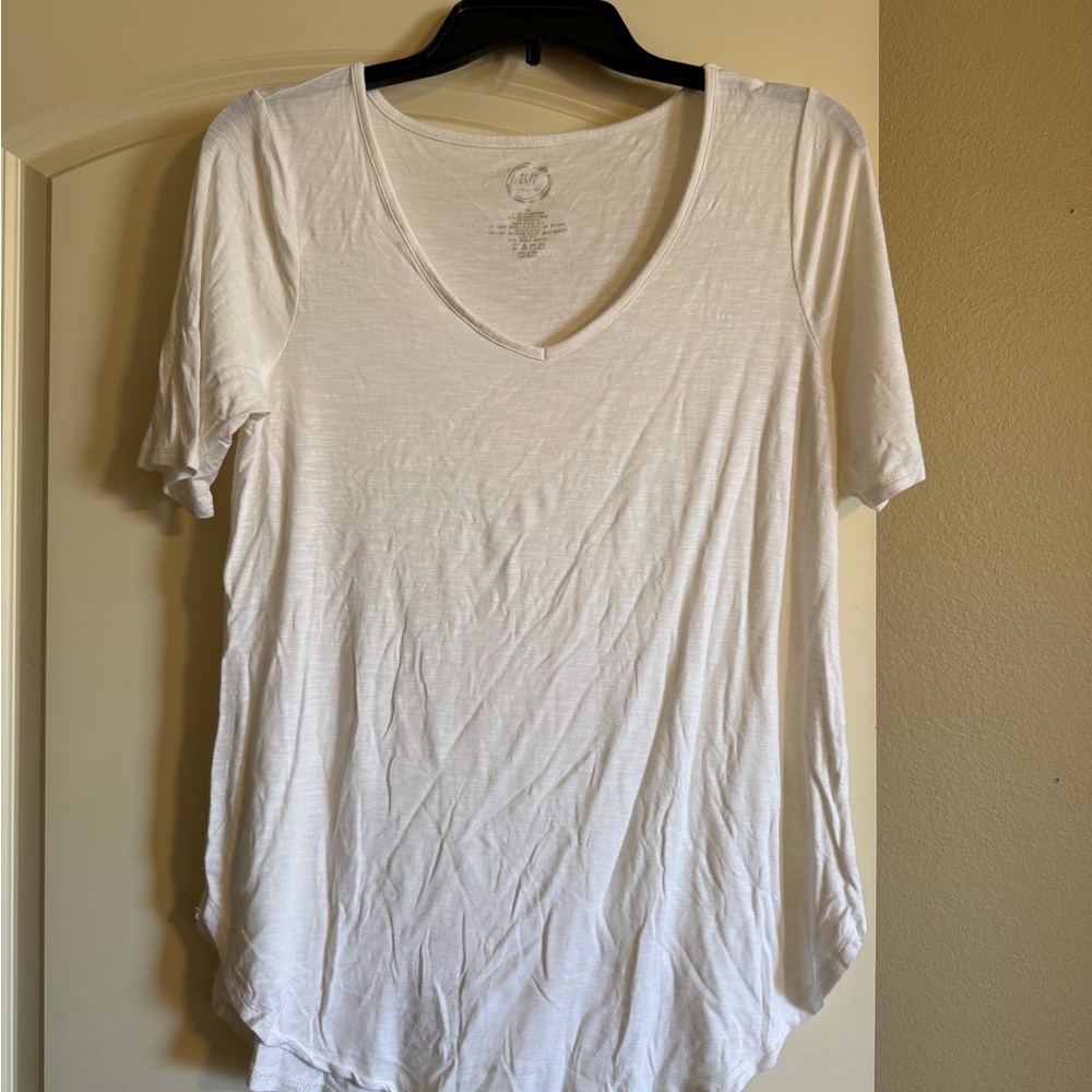 Maurices Classic White V-Neck Tee